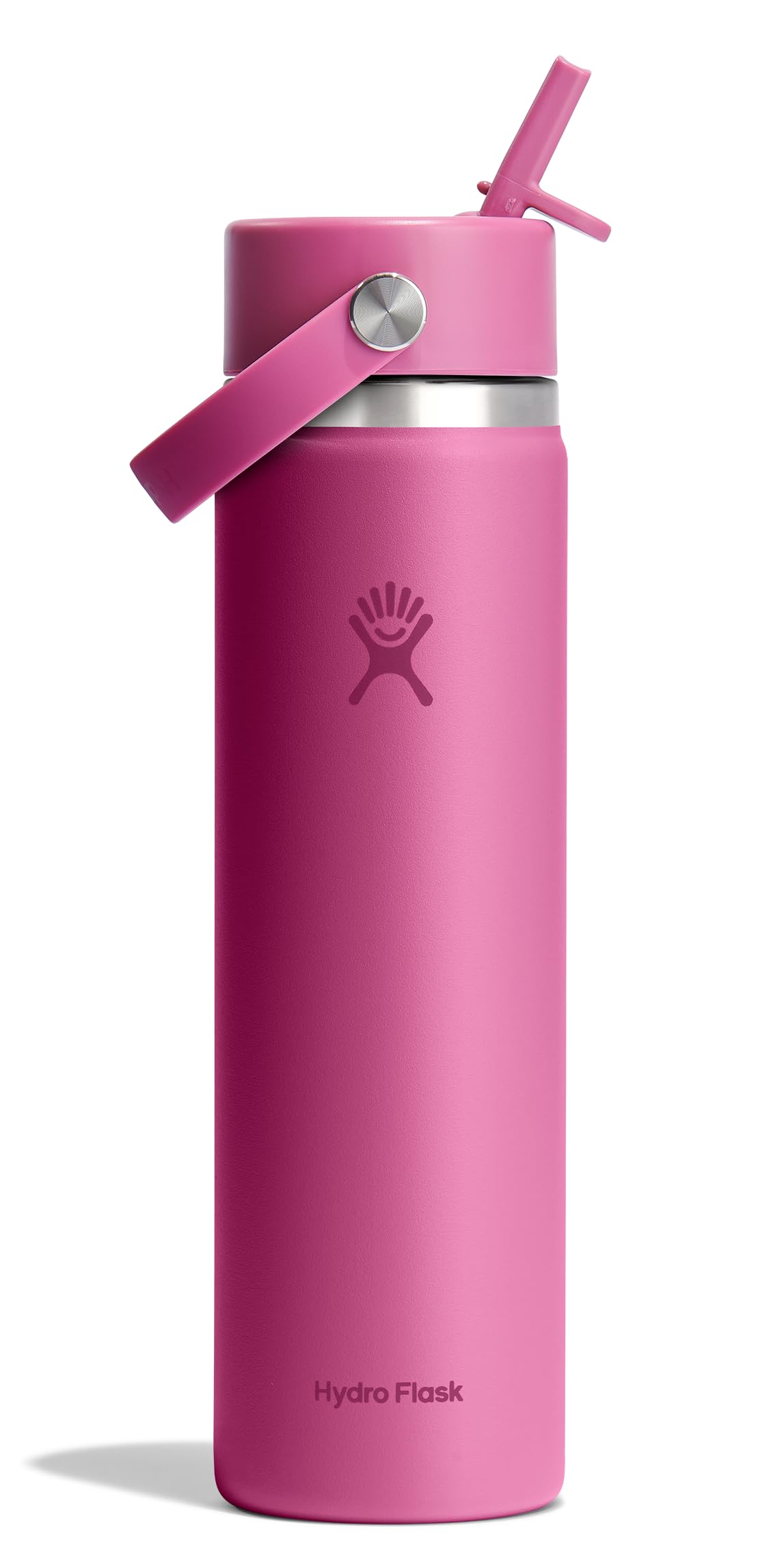 Hydro Flask Water Bottle - Insulated Stainless Steel - Wide Straw Lid, Non Spill, Leakproof in 24 Oz Forest Green Arc