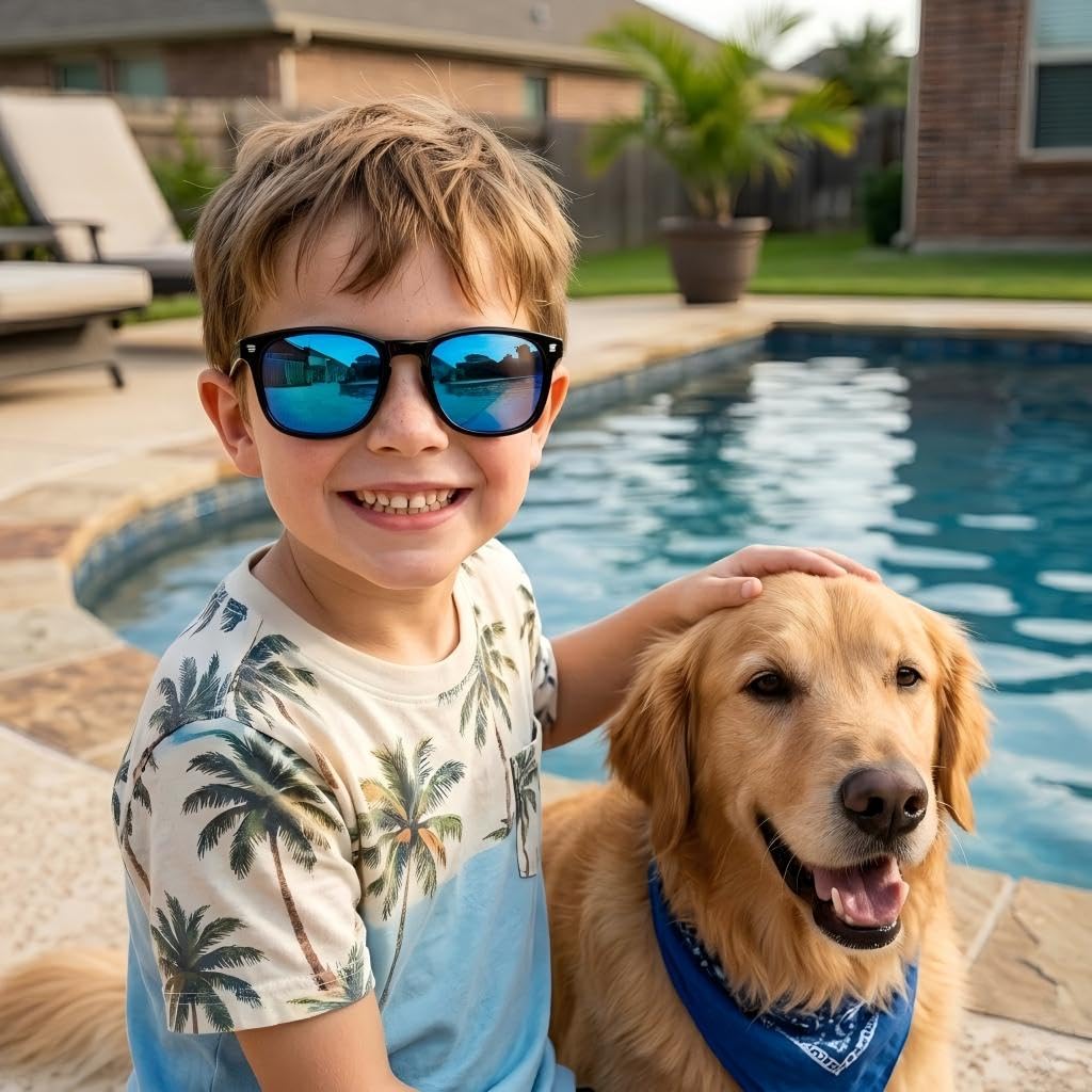 COASION Polarized Kids Sunglasses UV 400 Protection for Girls Boys Classic Retro Style Toddler Shades Age 3-12