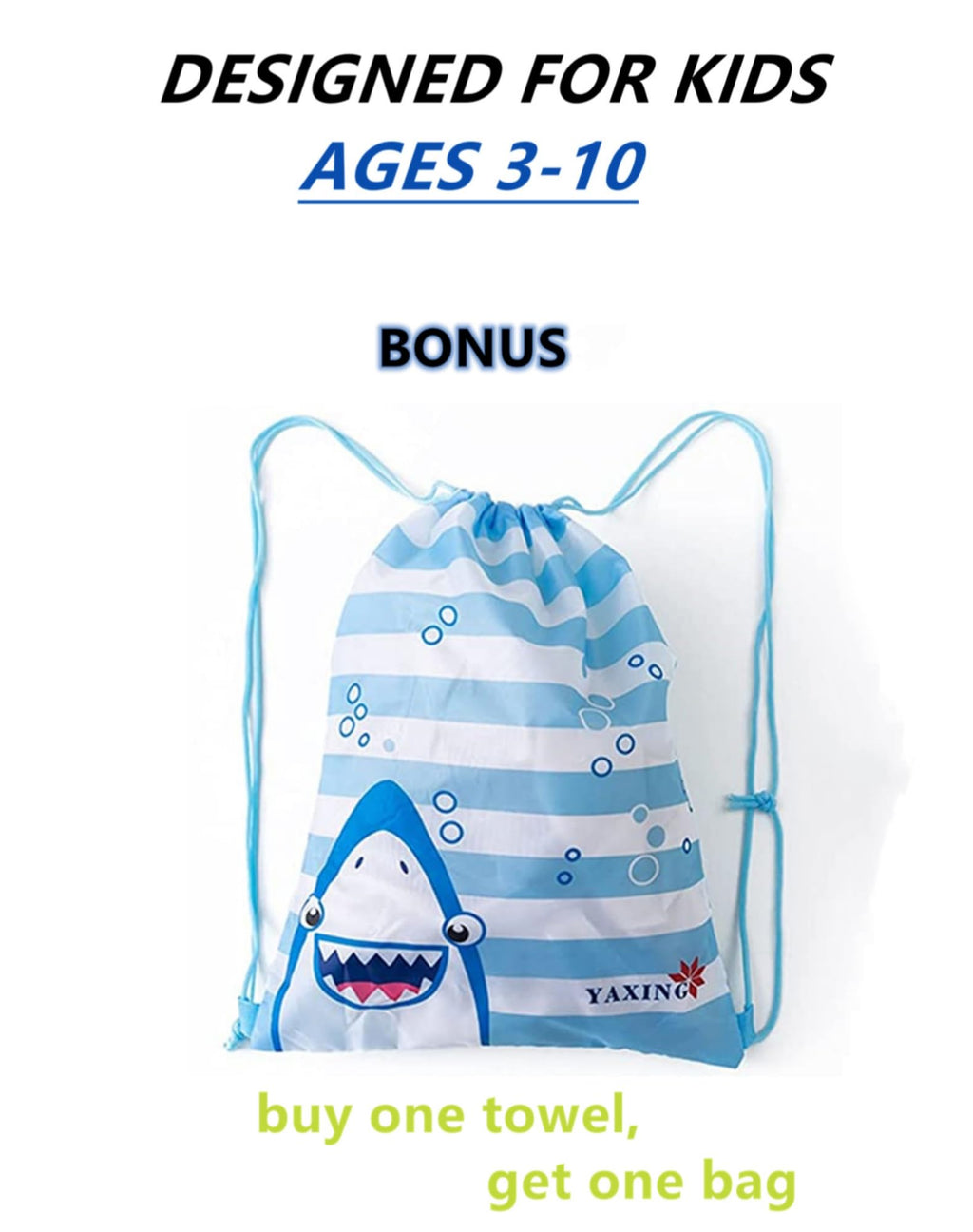 Soft Microfiber Swim Cover-ups for 3 to 10 Years Old Kids Hooded Bath Beach Poncho Towels (Alligator, Fits 3-10 Years)