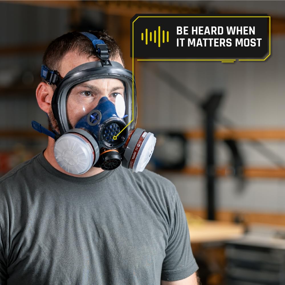 Parcil Distribution Full Face Respirator Mask with Filters – Durable Full Face Respirator Mask, Bayonet Filter Compatible