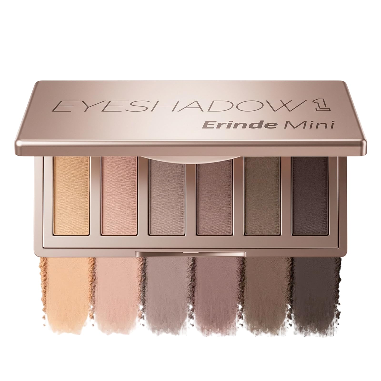 Erinde 10 Colors Eyeshadow Palette Makeup - Matte Shimmer Glitter Eye Shadow Korean Makeup, Ultra-Blendable, High Pigmented, Natural-Looking, Peach Brown Eyeshadow Pallet with Brush, Peach Color