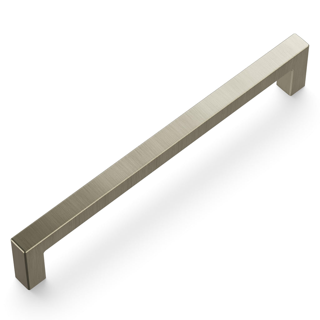 Hickory Hardware Solid Core Kitchen Cabinet Pulls, Luxury Cabinet Handles, Hardware for Doors & Dresser Drawers, 3 Inch Hole Center, Brushed Golden Brass, Skylight Collection (Pack of 1)