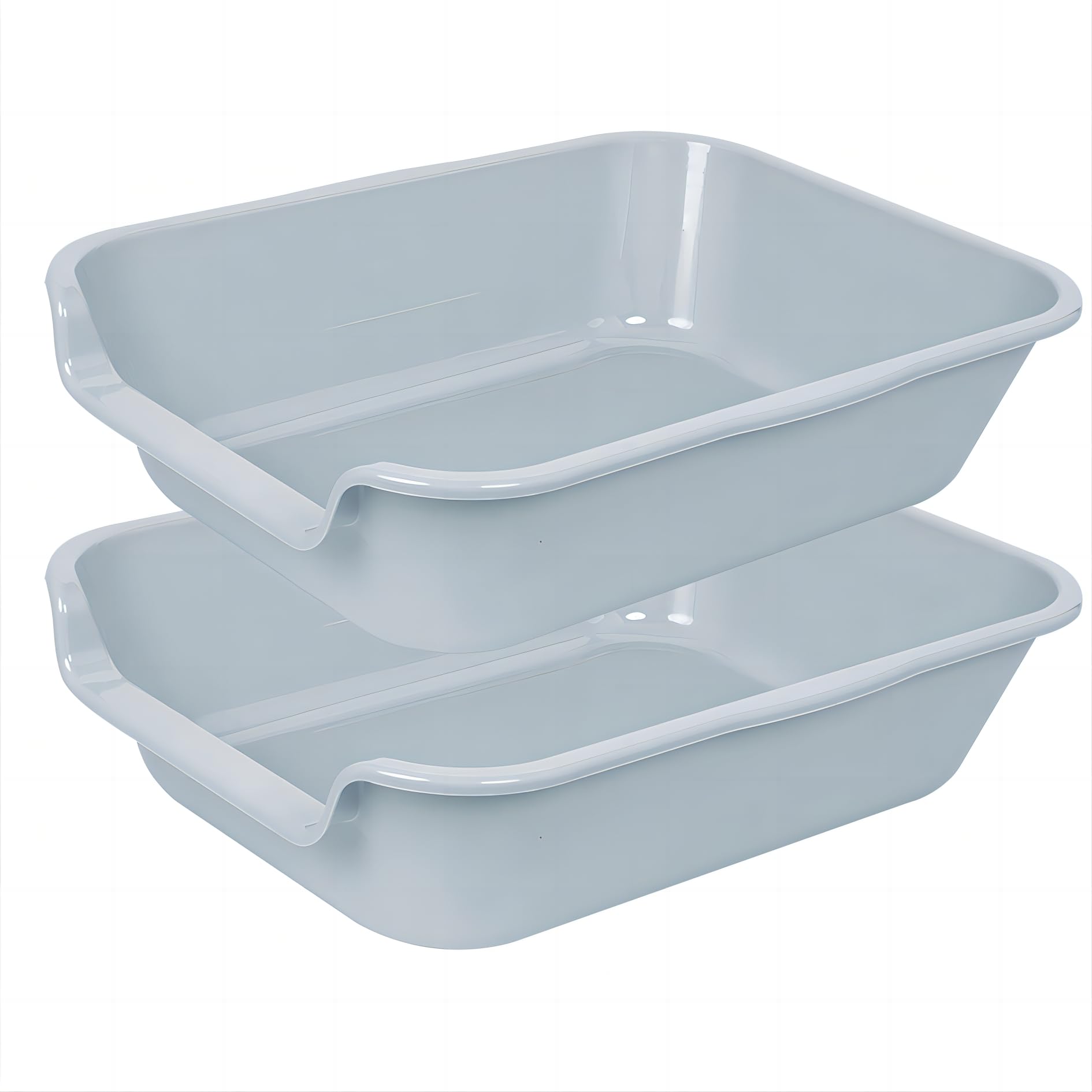 1 Pack of Extra Large Cat Litter Box (ABS Material), Low Entry Senior Litter Pen for Geriatric Kitty Big Cats, Jumbo Pet Safe Litter Boxes Tray for Pets Potty (Beach Sand, 20" L x 15.5" W)