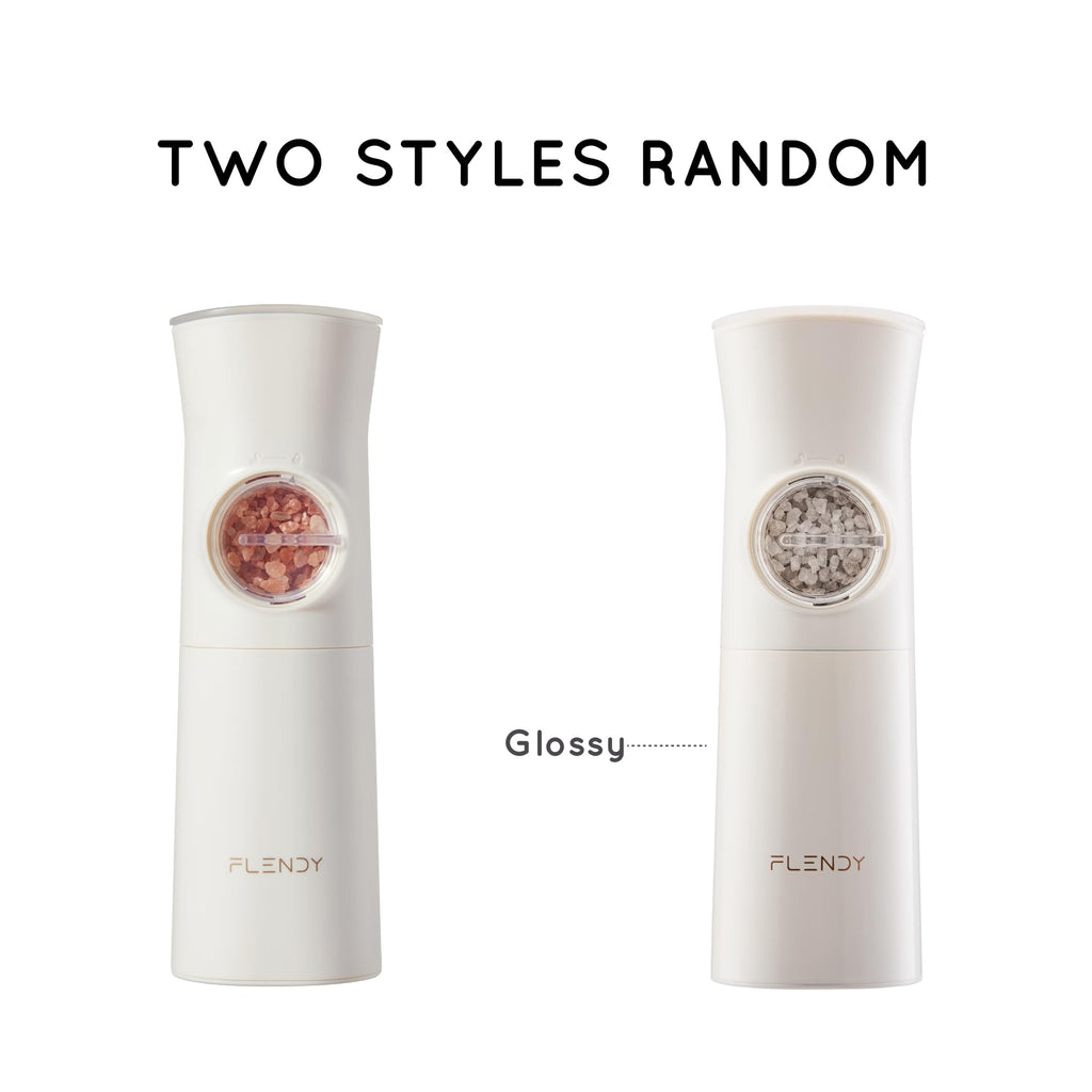 Flendy Gravity Electric Salt and Pepper Grinder Set Rechargeable, Automatic Salt and Pepper Grinder Set with USB C Charging Base, Gravity Salt and Pepper Shakers Set Electric