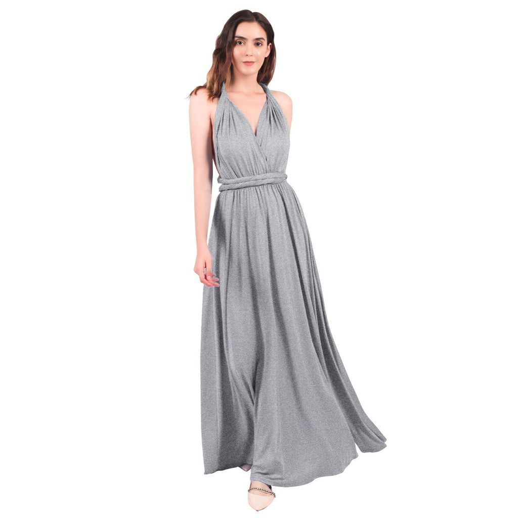 Women Transformer Hi Low Evening Long Prom Dress Halter Convertible Multi Way Spaghetti Strap Wedding Cocktail Maxi Gown