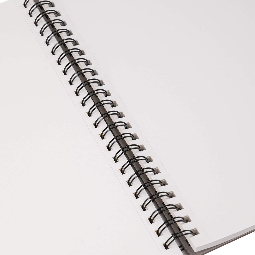 Amazon Basics Sketch Pad for Artists, Drawing Paper, Spiral Bound, Acid Free, 67 lb. / 100 gsm, 100 Sheets, 5.5"x8.5", White