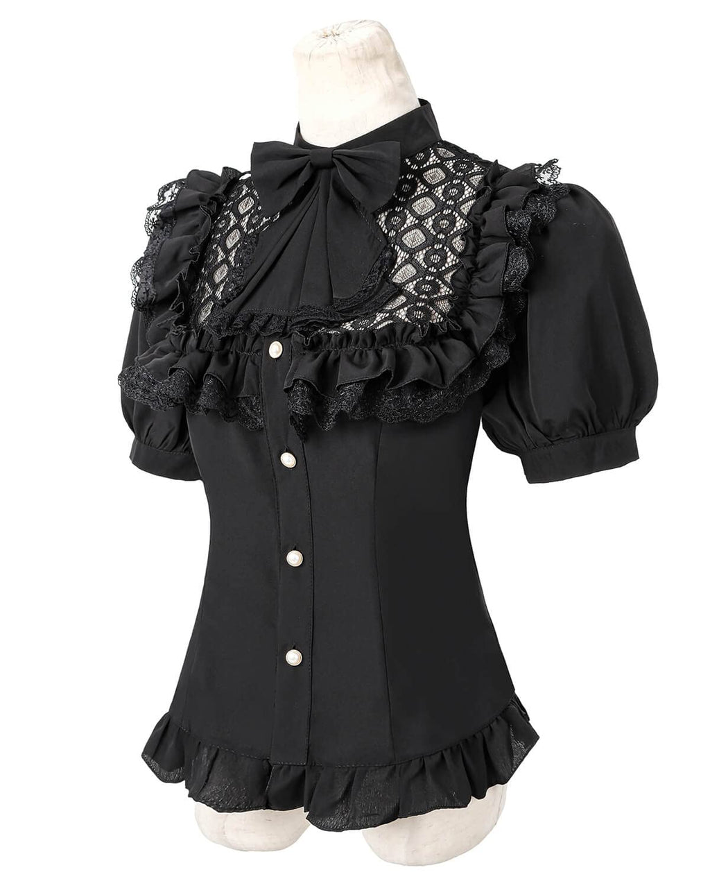 Nuoqi Victorian Blouse Womens Gothic Shirt Vintage Long Sleeve Lotus Ruffle Tops