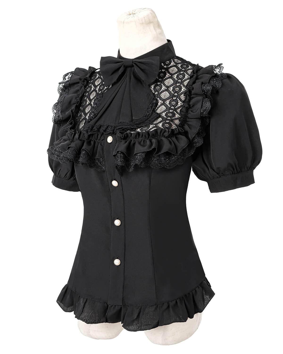 Nuoqi Victorian Blouse Womens Gothic Shirt Vintage Long Sleeve Lotus Ruffle Tops