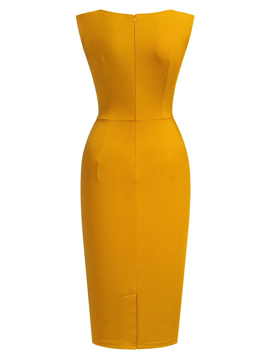 Miusol Women's Retro Ruffle Style Slim Work Pencil Dress