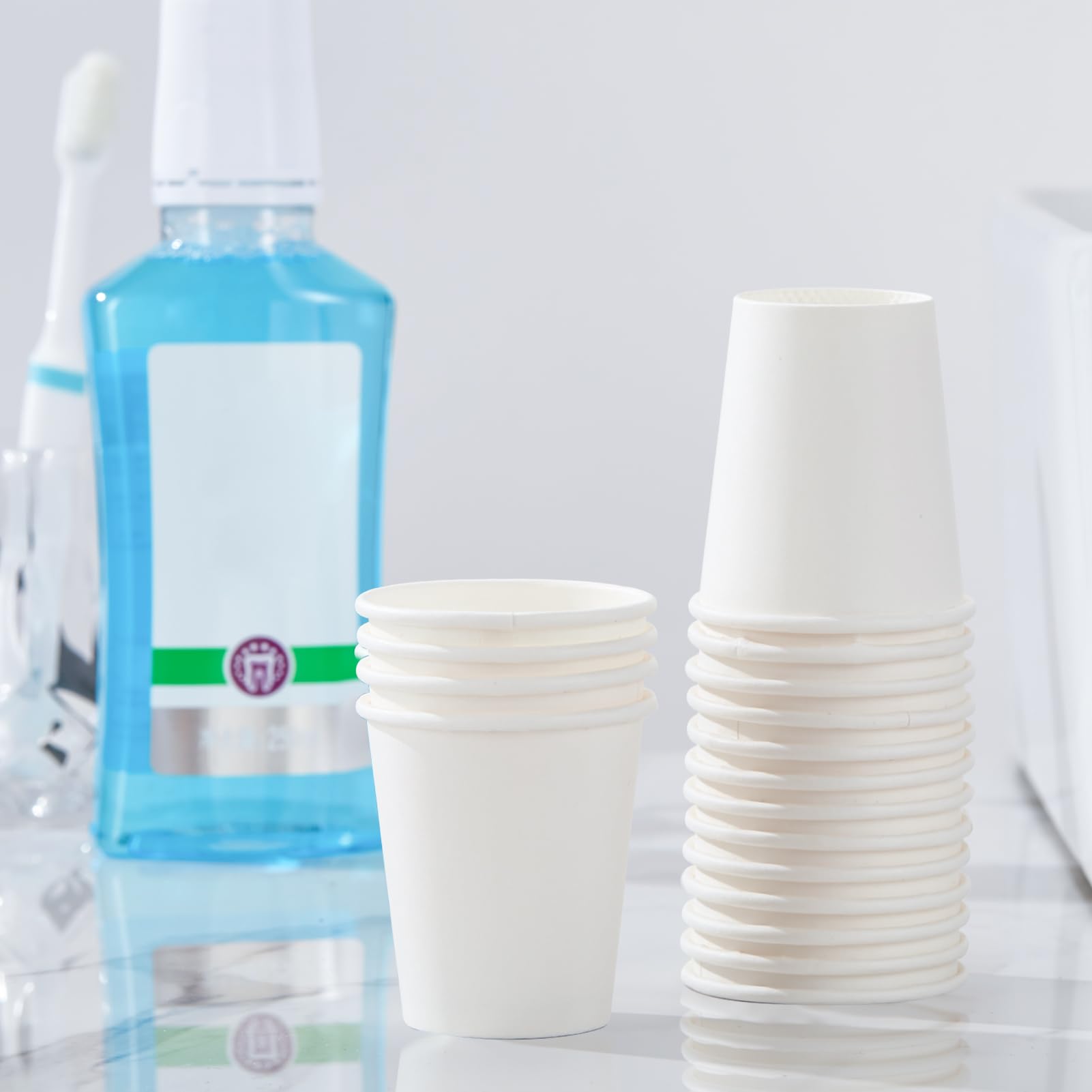 SIUQ 1200 Pack 3 oz Paper Cups, Small Disposable Bathroom Mouthwash Cups, Mini White Paper Espresso Cups 3 Ounce for Parties, Bathroom, Picnics, Travel and Events