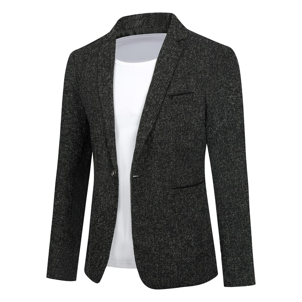 Cloudstyle Men's Suit Jacket One Button Slim Fit Sport Coat Business Daily Blazer