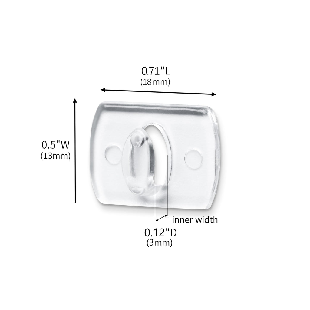 MOVELYST 100 Mini Clear Light Clips with 120 Adhesive Strips, Damage-Free Indoor Mini Wall Hooks for Hanging, Removable Clips for Christmas Decoration