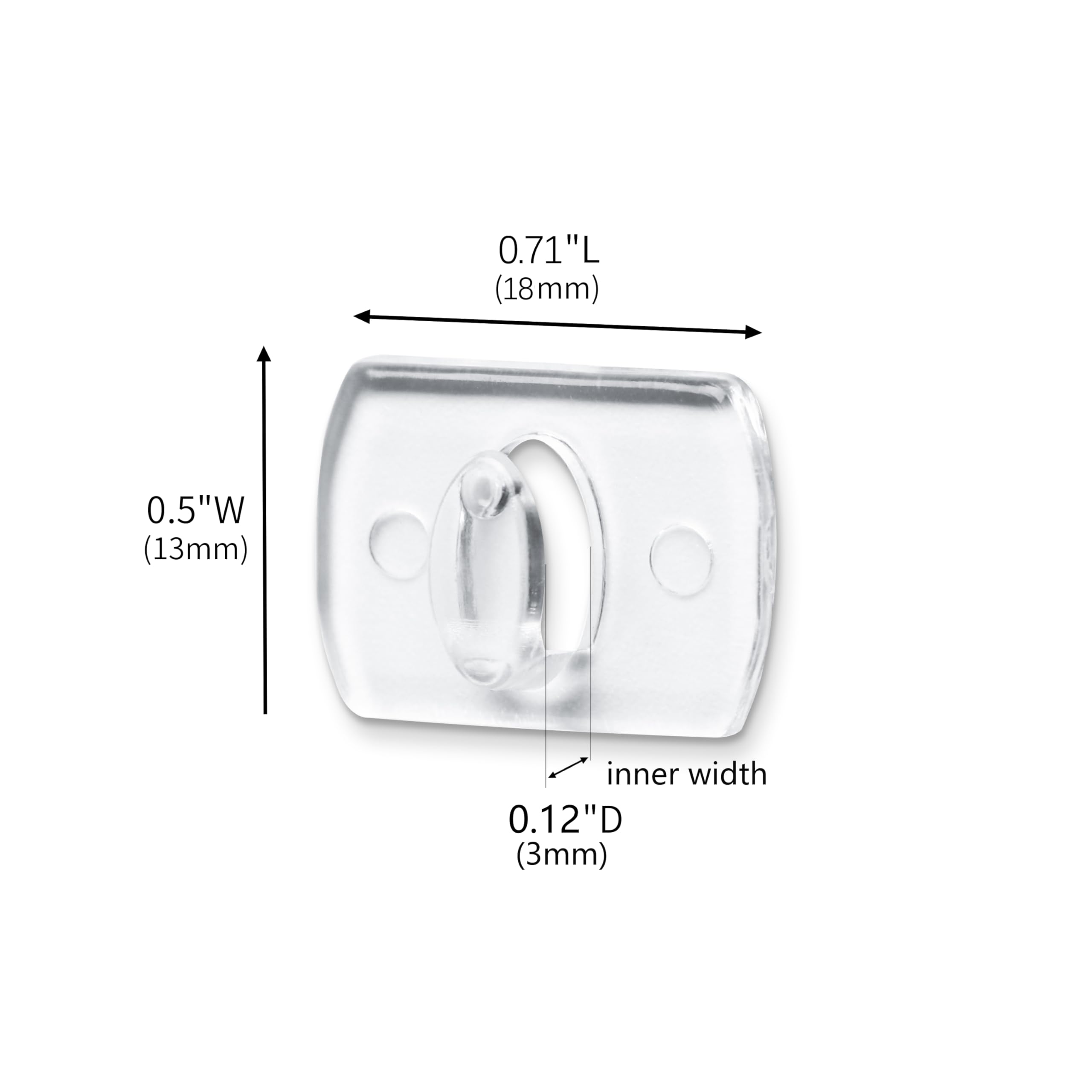 MOVELYST 100 Mini Clear Light Clips with 120 Adhesive Strips, Damage-Free Indoor Mini Wall Hooks for Hanging, Removable Clips for Christmas Decoration