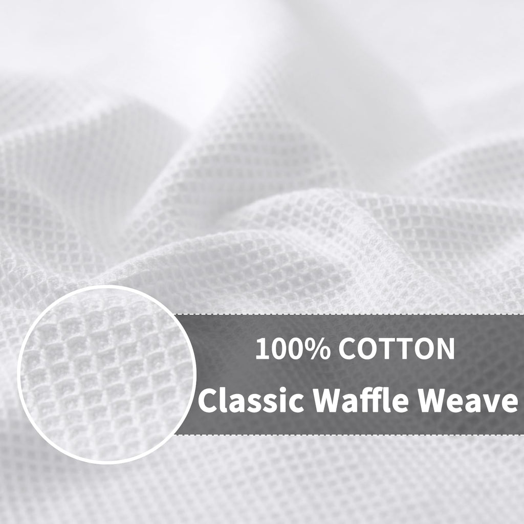 Homaxy 100% Cotton Waffle Weave Dish Cloths - 6 Pack Soft and Absorbent Dish Towels - 12 x 12 Inches Quick Dry Dish Rags - Beige
