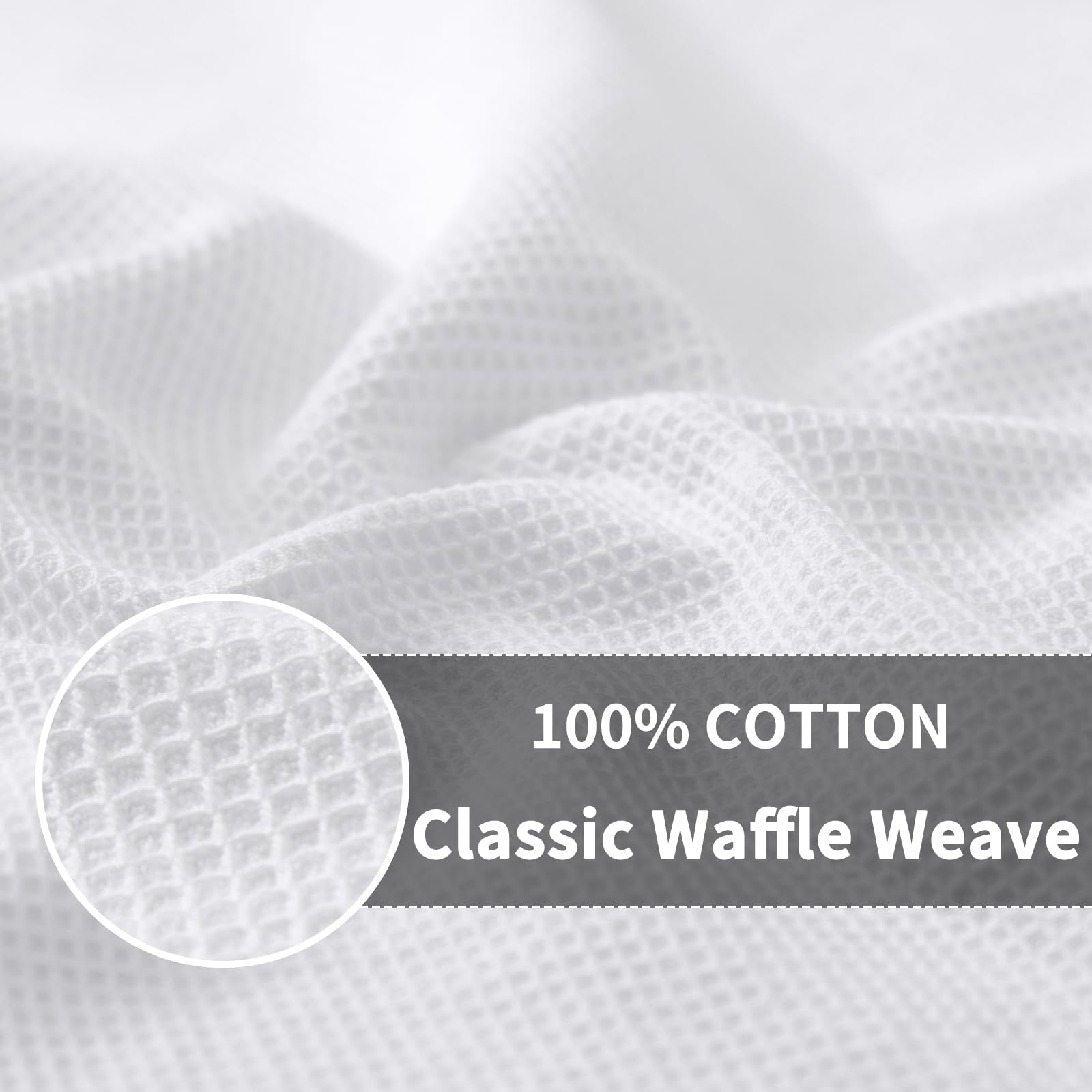 Homaxy 100% Cotton Waffle Weave Dish Cloths - 6 Pack Soft and Absorbent Dish Towels - 12 x 12 Inches Quick Dry Dish Rags - Beige