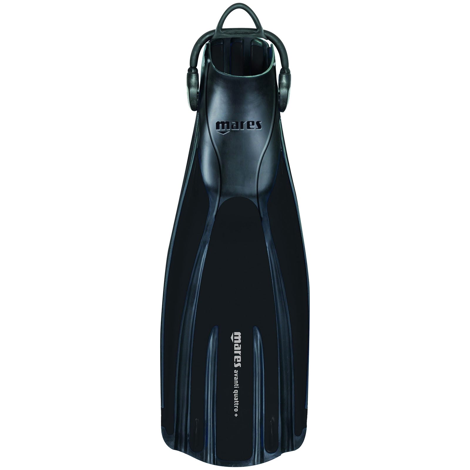 Mares Unisex Adults Avanti Quattro + Diving Fins - Durable Efficient Versatile Open-Heel Scuba Fins with Four-Channel Design & Bungee Strap