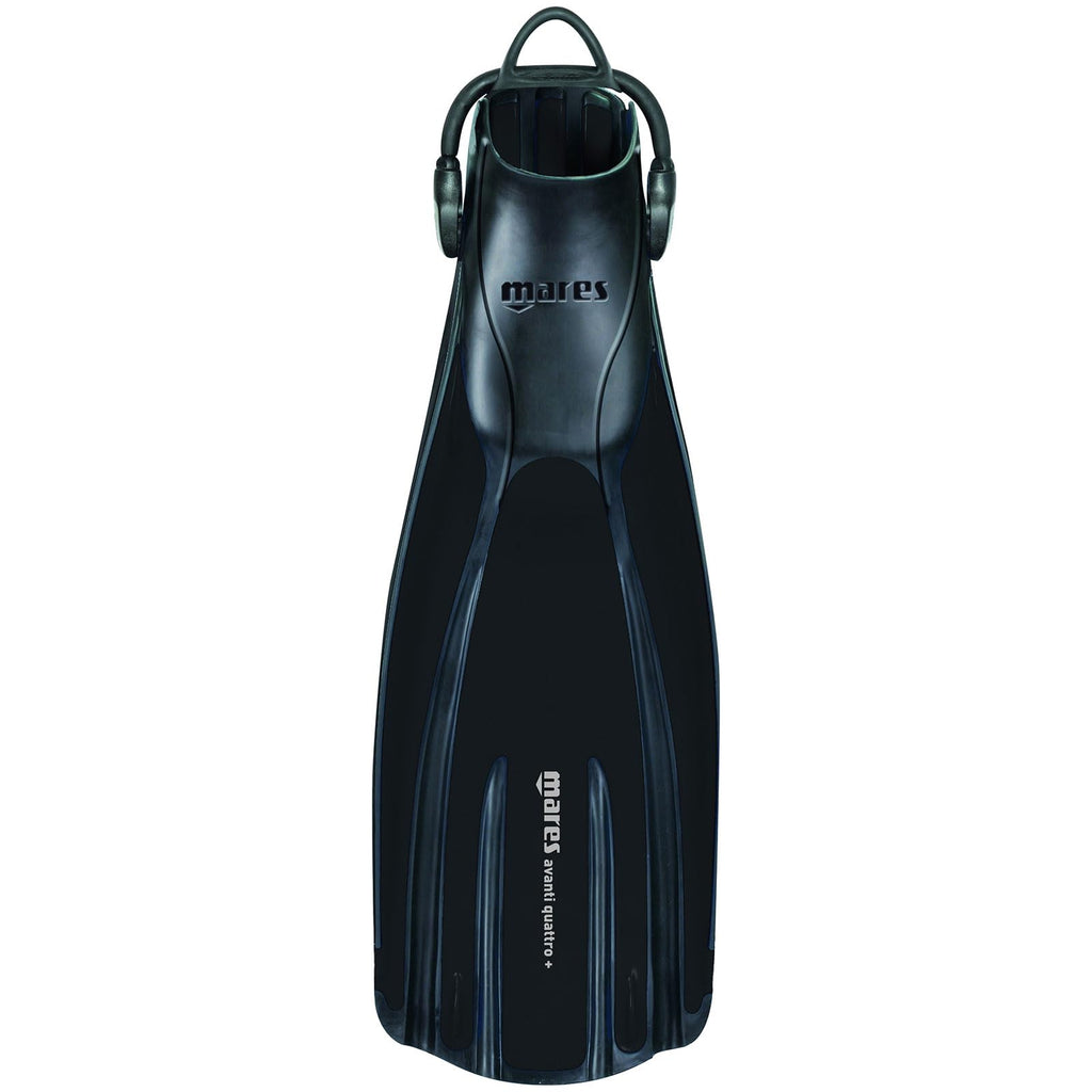 Mares Unisex Adults Avanti Quattro + Diving Fins - Durable Efficient Versatile Open-Heel Scuba Fins with Four-Channel Design & Bungee Strap