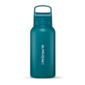 LifeStraw Go Series — Water Bottle Stainless Steel Bottle, 18oz, Aegan Sea, Removes Bacteria, Parasites, Microplastics, Improves Taste