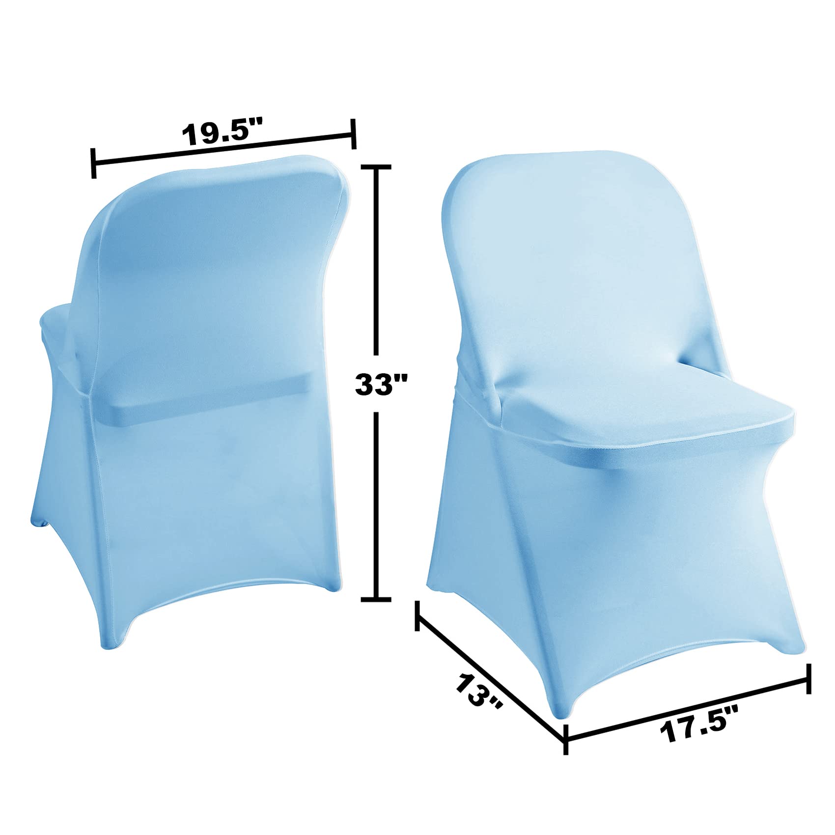 magalo 12 Pack Black Spandex Folding Waterproof Chair Cover, Stretch Chair Cover Protector for Wedding, Party, Dining Banquet and Other Special Events