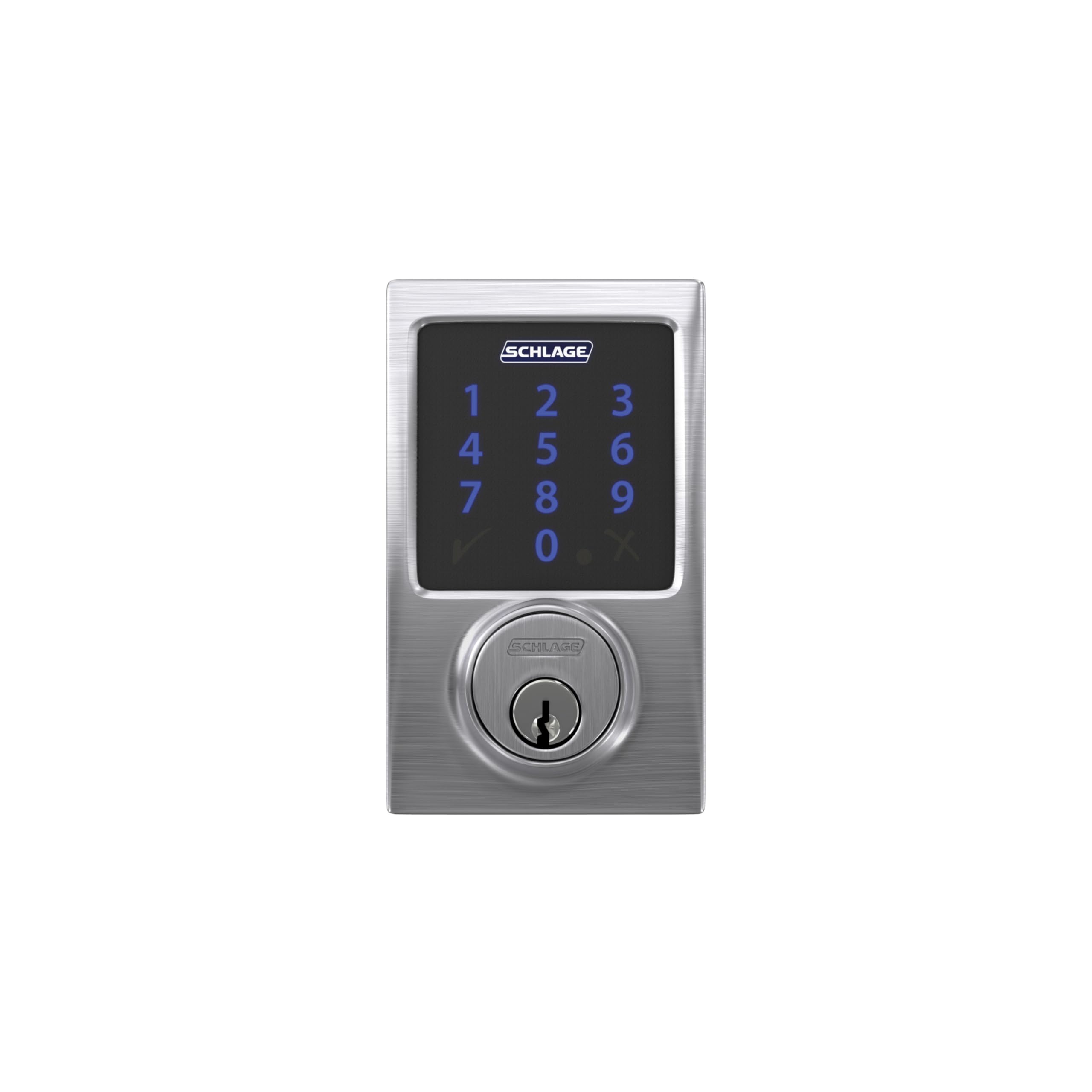 Schlage Connect Smart Deadbolt Lock with Touchscreen Keypad, Keyless Front Door Entry, Z-Wave Plus Compatible, Aged Bronze, BE469ZP CEN 716