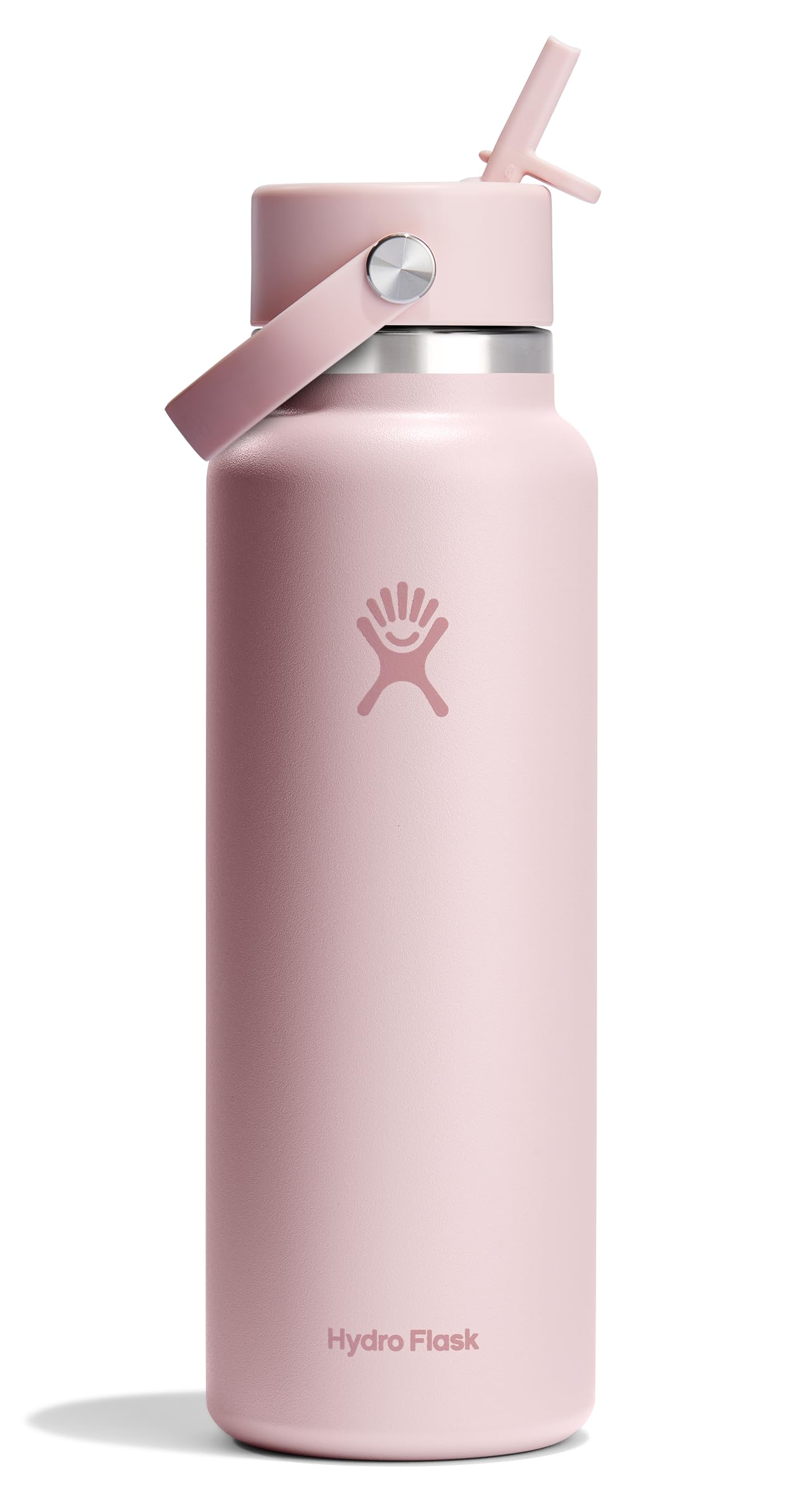 Hydro Flask Water Bottle - Insulated Stainless Steel - Wide Straw Lid, Non Spill, Leakproof in 24 Oz Forest Green Arc