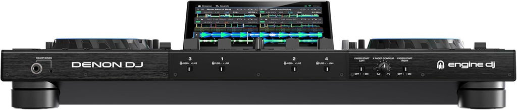 Denon DJ PRIME 4+ Standalone DJ Controller with Stem Separation on 4 Decks, Wi-Fi Streaming, Drop Sampler Mixer, 10.1" Touchscreen, Light Control
