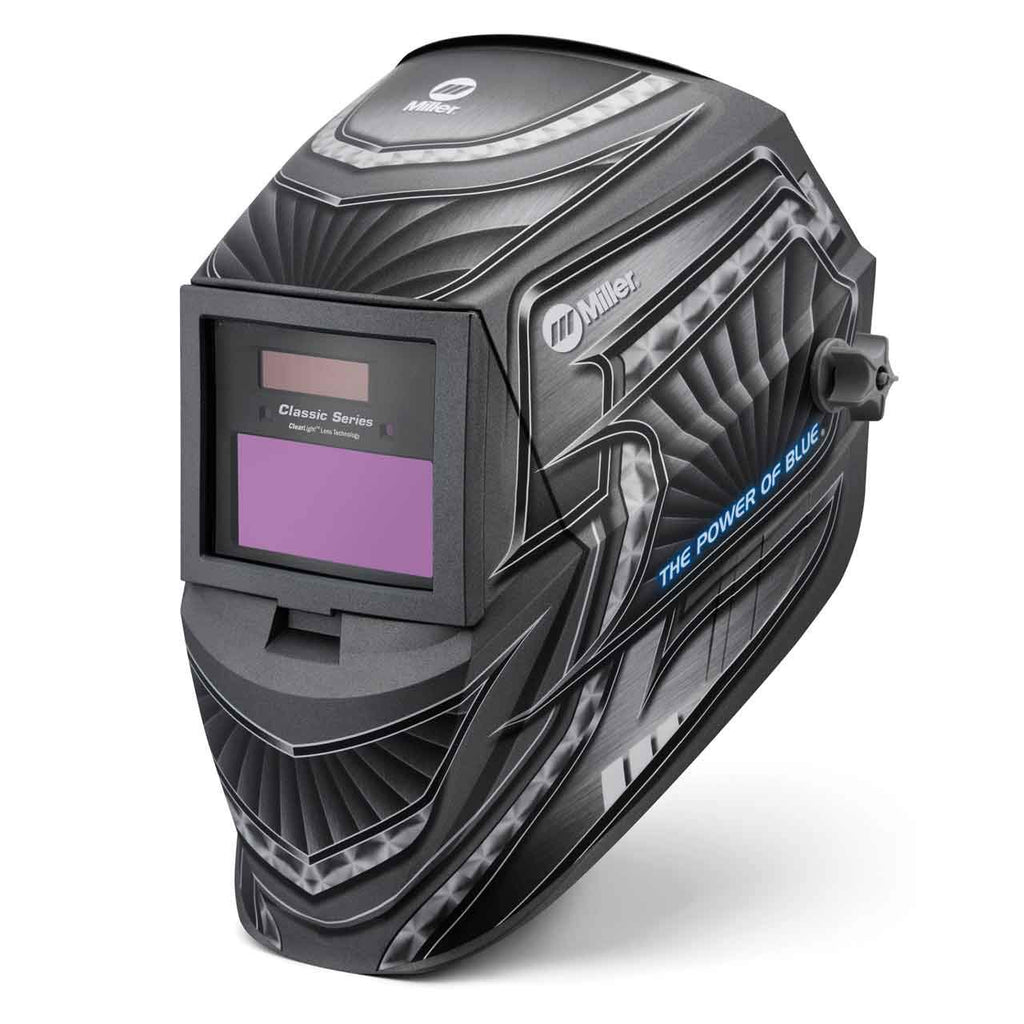 Miller Classic Series Auto-Darkening Welding Helmet - Professional TIG/MIG Welding Mask with ClearLight Technology, High Definition Optics, Variable Shade 8-13, Comfortable Headgear, Black