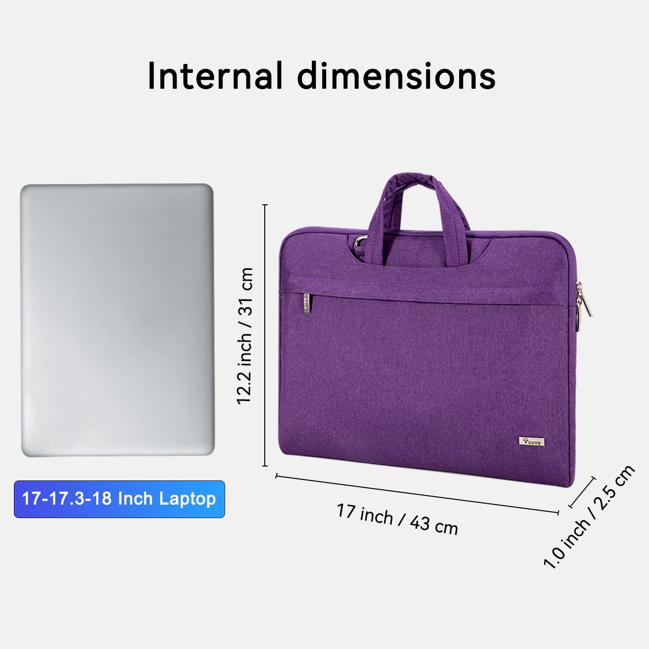 Voova Laptop Bag 13 14 Inch, Waterproof Computer Sleeve Carrying Case with Shoulder Straps & Handle Compatible with Macbook Air 13 M2/M3/M4, MacBook Pro 13/14, HP Dell Lenovo Chromebook 14, Black