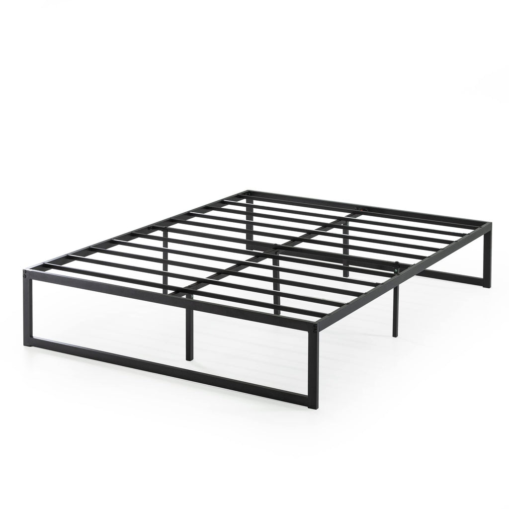 Zinus ABEL 14 Inch Platform Bed Frame, Steel Slat Support, Easy Assembly, No Box Spring Needed, Eco Friendly WonderBox(TM) Packaging, Black, Twin