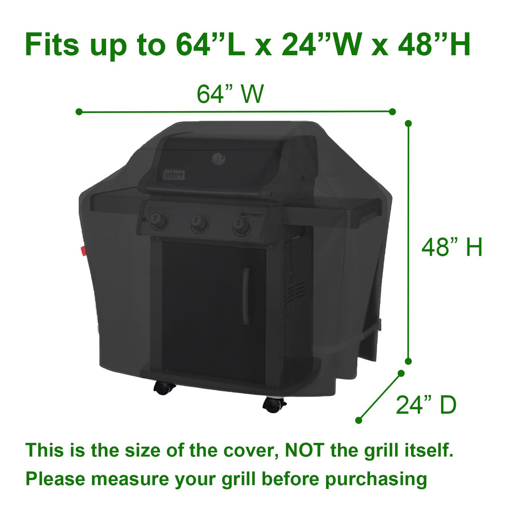 Outdoor Waterproof Small Grill Cover Fits for Weber Spirit 210 Series(E 210,S 210,E 215), Charbroil, Kenmore Grills, Heavy Duty 2 Burner BBQ Cover 30",Compared to Weber 7105