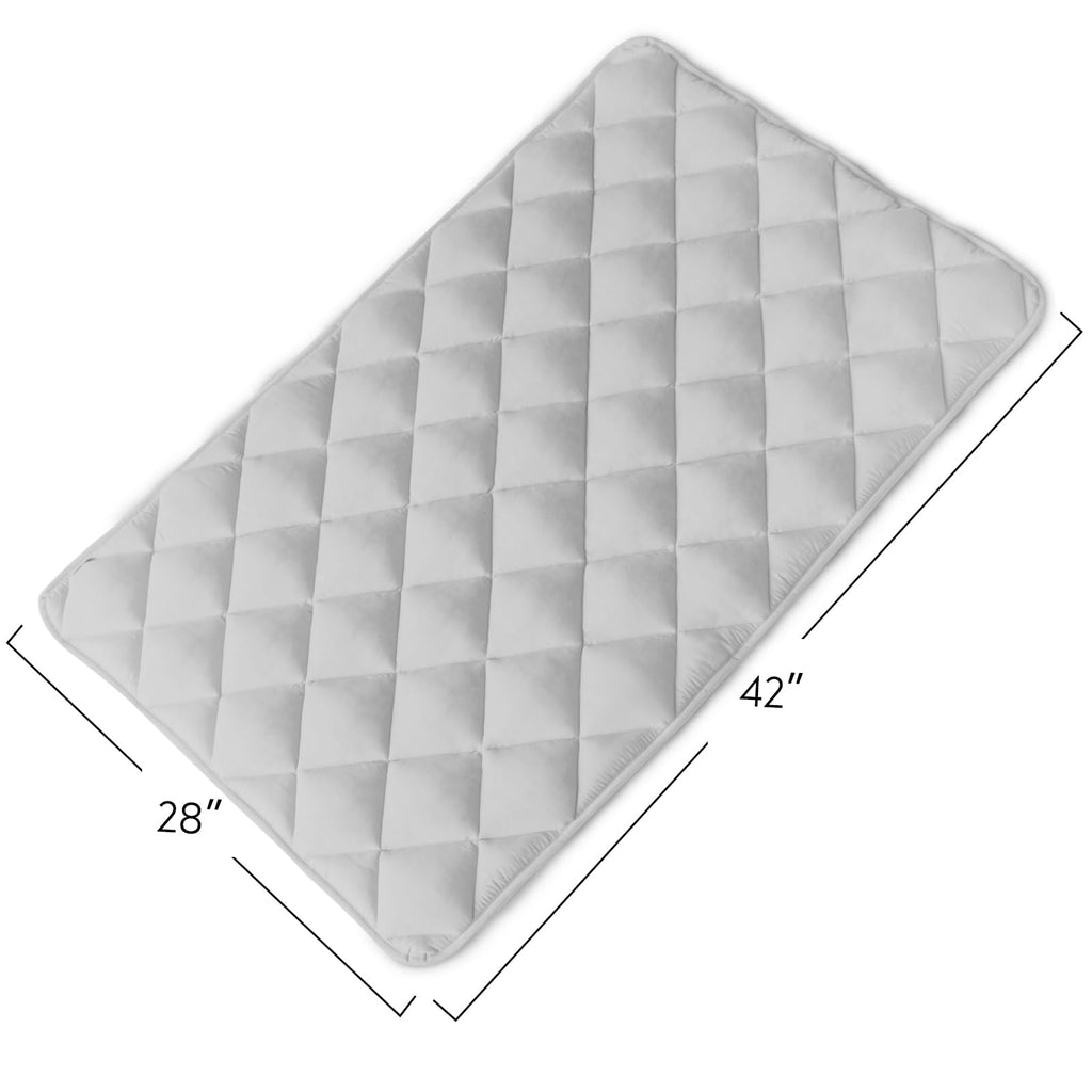 Magik & Kover Dog Crate Pad 2 Pack, Soft Dog Crate Mat with Anti-Slip Bottom, Machine Washable Kennel Pad, Fits 24 Inch, Grey