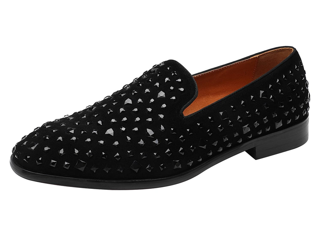 ELANROMAN Men's Loafers Leather Wedding Party Dress Shoes