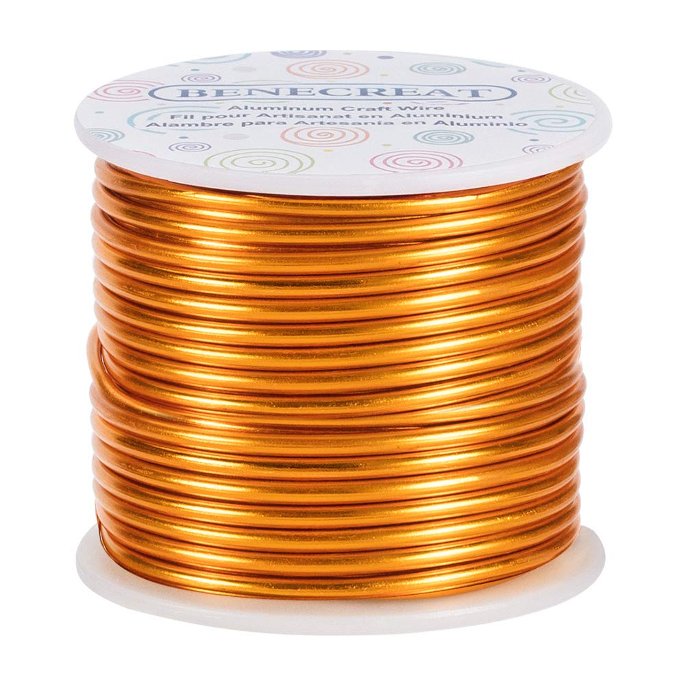 BENECREAT 9 Gauge Jewelry Craft Aluminum Wire 55 Feet Bendable Metal Sculpting Wire for Halloween Craft Floral Model Skeleton Making (Black, 3mm)
