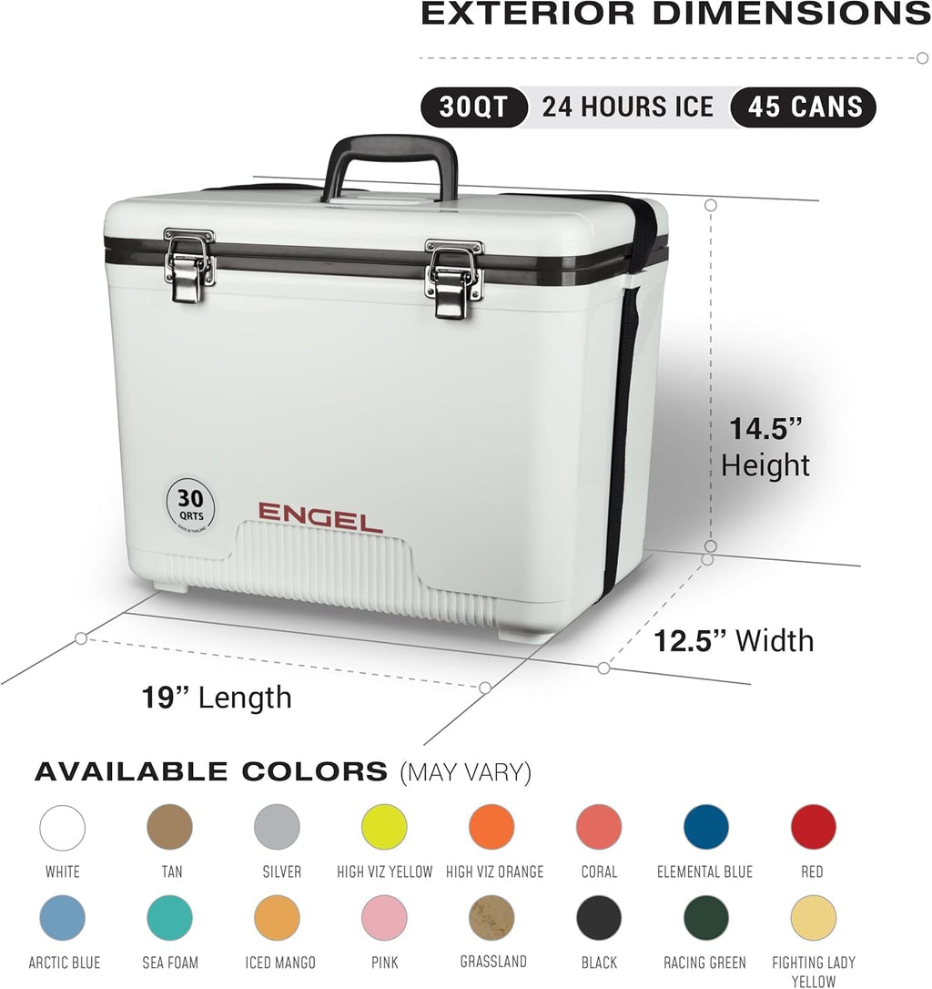 Engel UC30 30qt Leak-Proof, Air Tight, Drybox Cooler and Hard Shell Lunchbox