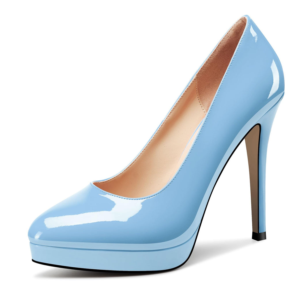 Castamere Womens High Heels Platform Pumps Slip-on Stilettos 12CM Heel Office Dress Shoes