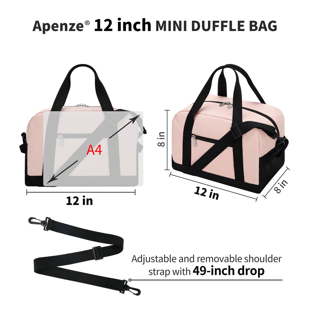Apenze Small Gym Bag Carry On Bag - 12 in Mini Duffle Bag Lightweight for Overnight Travel(Camouflage)