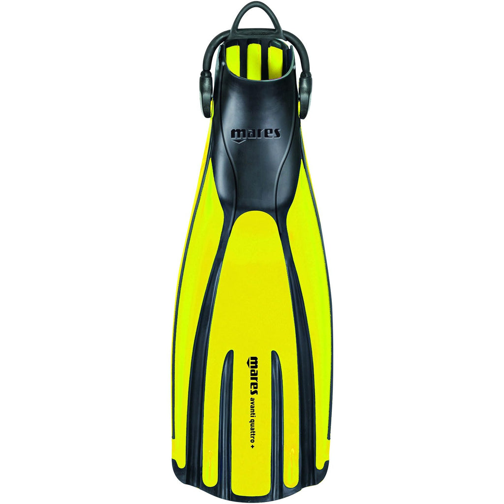 Mares Unisex Adults Avanti Quattro + Diving Fins - Durable Efficient Versatile Open-Heel Scuba Fins with Four-Channel Design & Bungee Strap