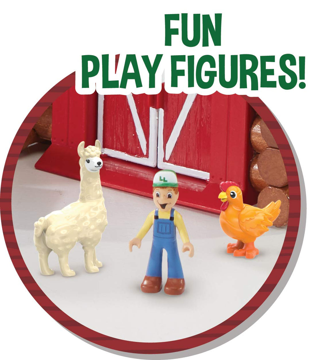 Lincoln Logs – Fun On The Farm - 102 Parts - Real Wood Logs - Ages 3+