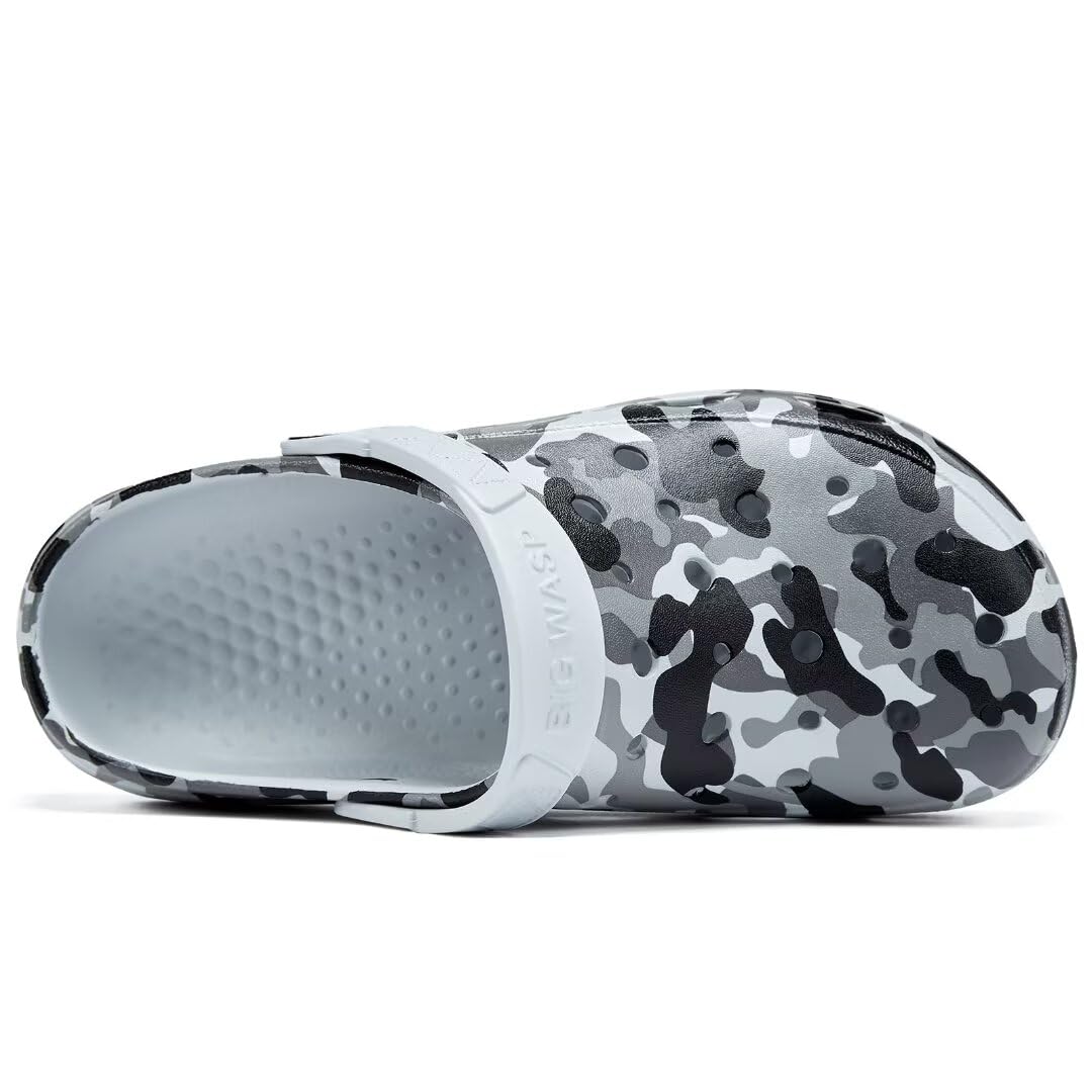 Kids Boys&Girls Black Camouflage Clogs Children's Beach Shoes Classic Marbled Tie Dye Clog Little Kid