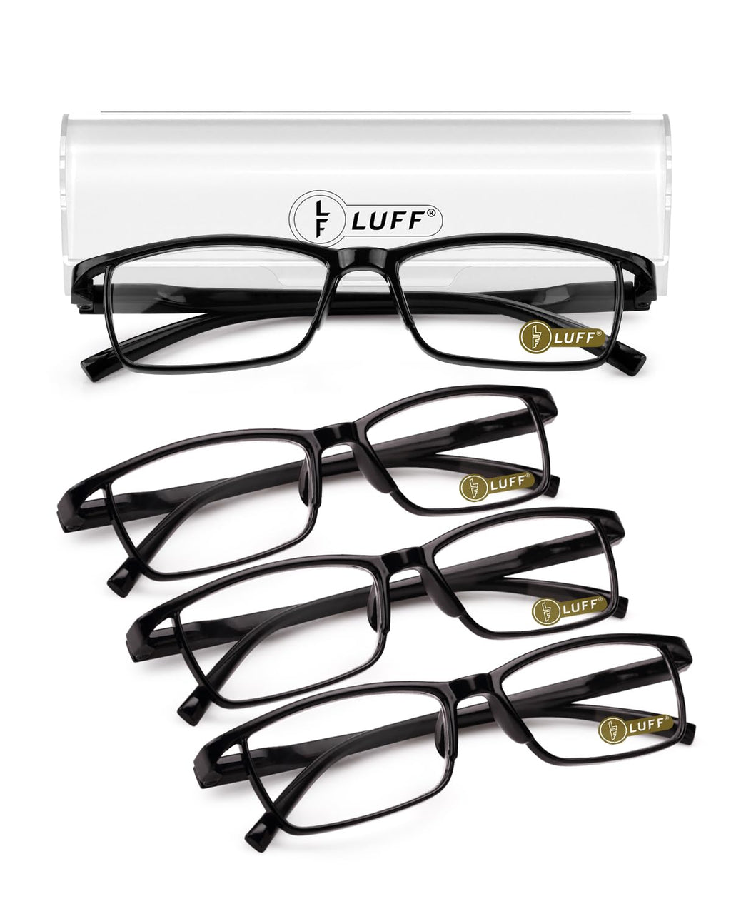 LUFF 6Pcs Anti-Blue-ray Reading Glasses Portable Ultra-Light Readers(0.00X)