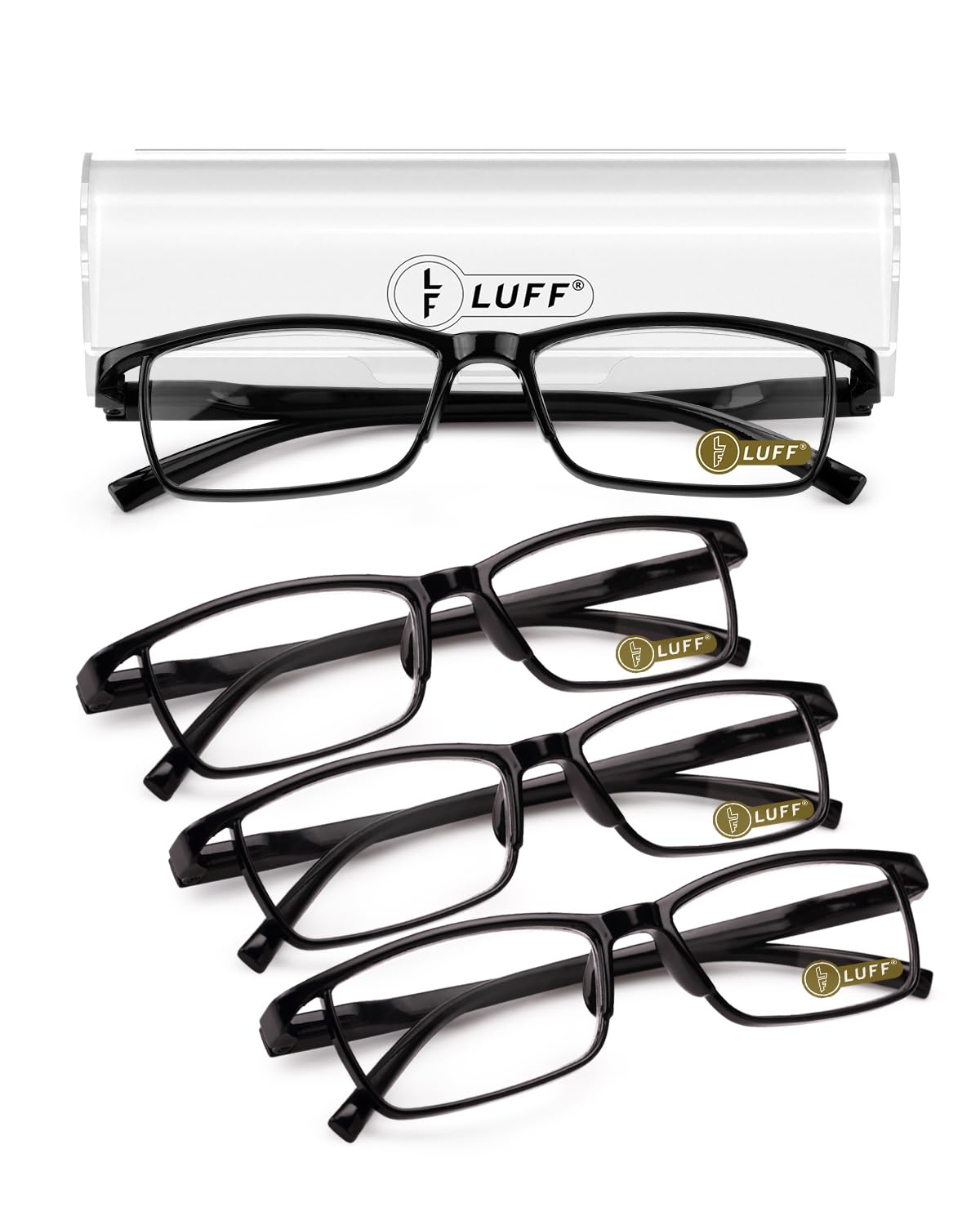 LUFF 6Pcs Anti-Blue-ray Reading Glasses Portable Ultra-Light Readers(0.00X)