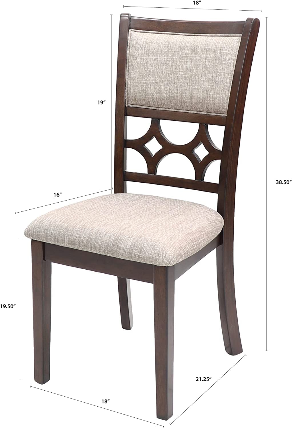 New Classic Furniture Mitchell Dining Room Table, Beige and Brown