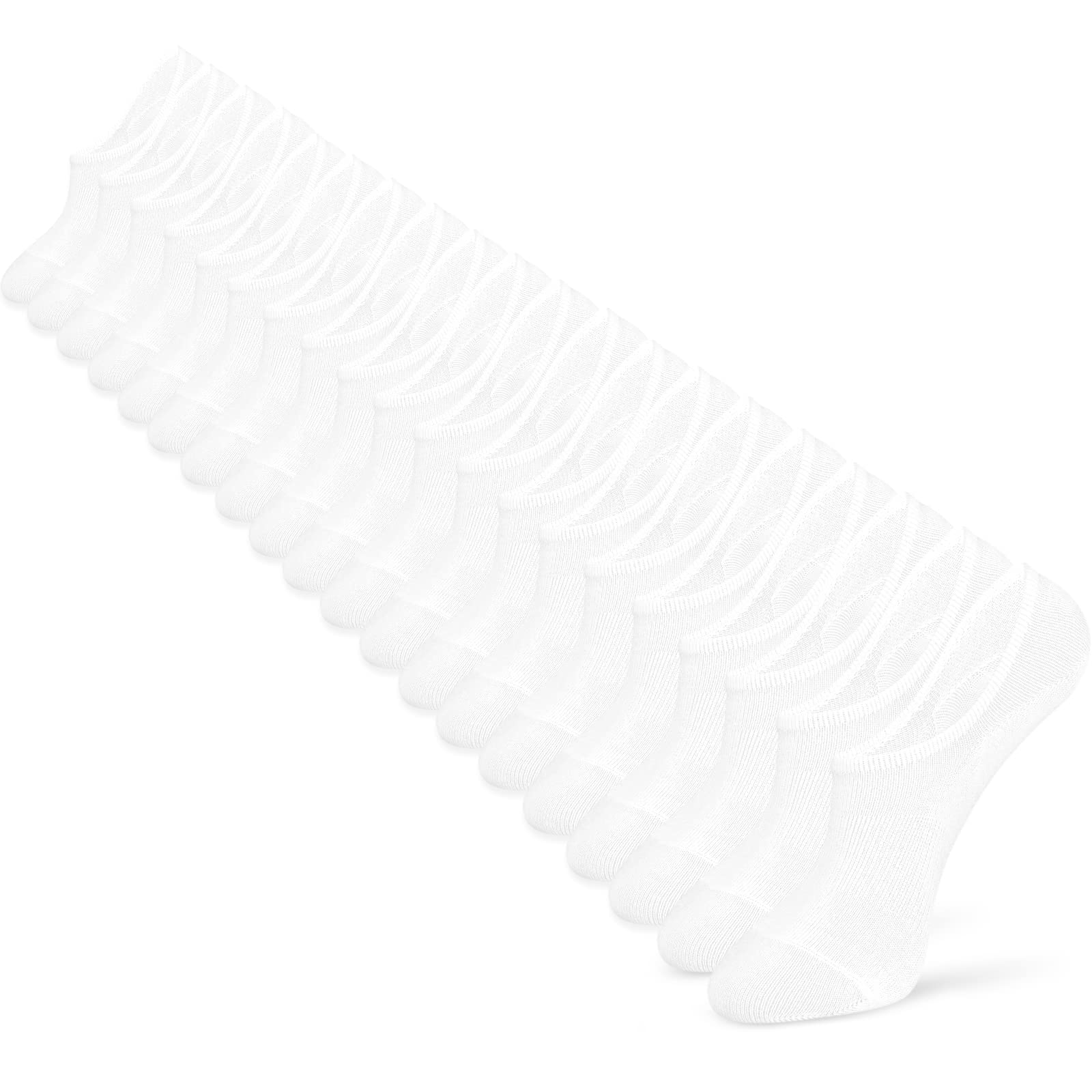 IDEGG No Show Socks Women 10 Pairs Low Cut Anti-Slid Novelty Athletic Casual Invisible Liner Socks