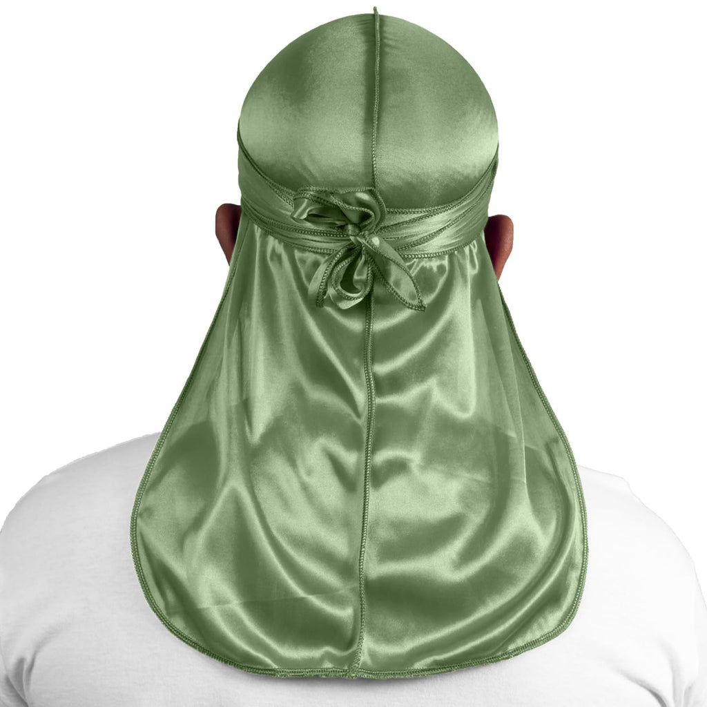 4PCS Silky Durags for Men Women 360 Waves with 1 Wave Cap, Silky Satin Durag Extra Long Tails