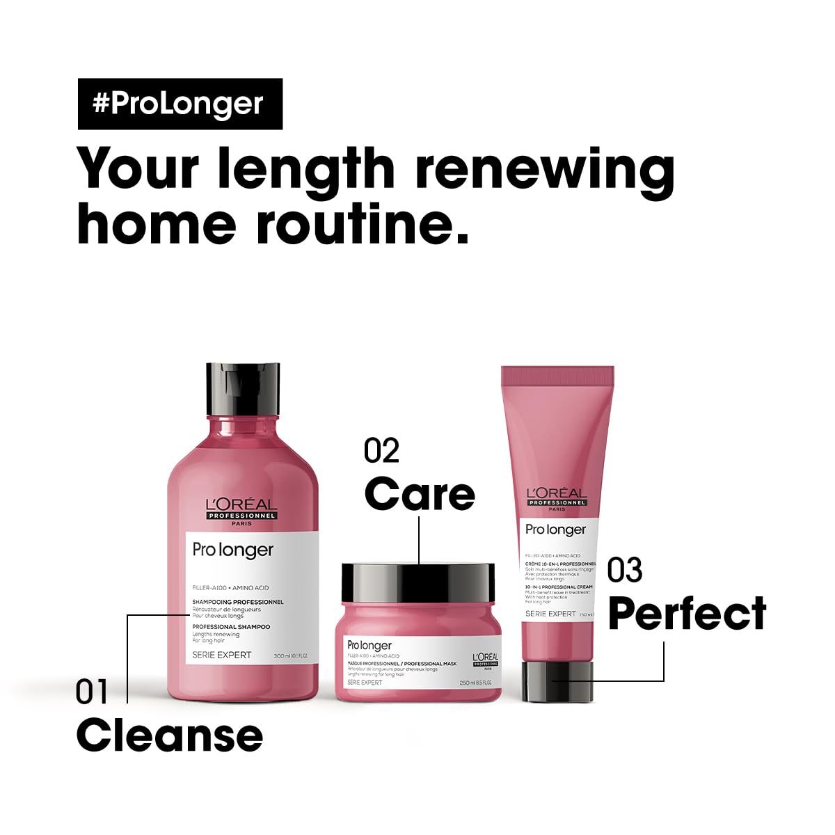 L'Oréal Professionnel Paris Pro Longer Mask - Reduces Breakage & Appearance of Split Ends For Thin & Fine Hair Types, Adds Softness & Shine