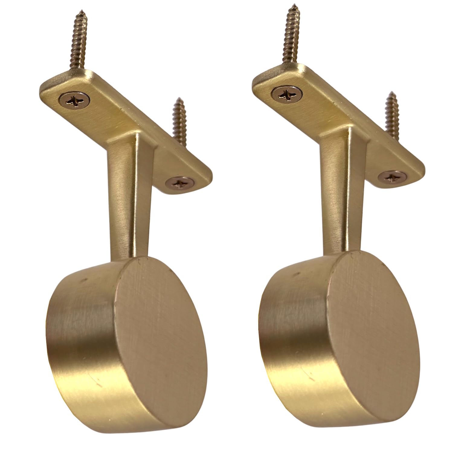 72" HEAVY DUTY Round Closet Rod | 32mm Diameter | Satin Brass Clothes Pole | 1 Pack