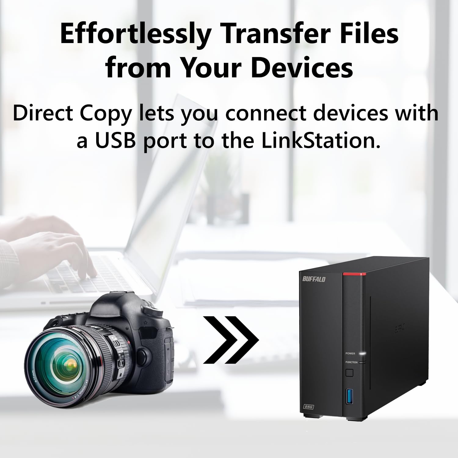 BUFFALO LinkStation 210 2TB 1-Bay NAS Network Attached Storage with HDD Hard Drives Included NAS Storage that Works as Home Cloud or Network Storage Device for Home