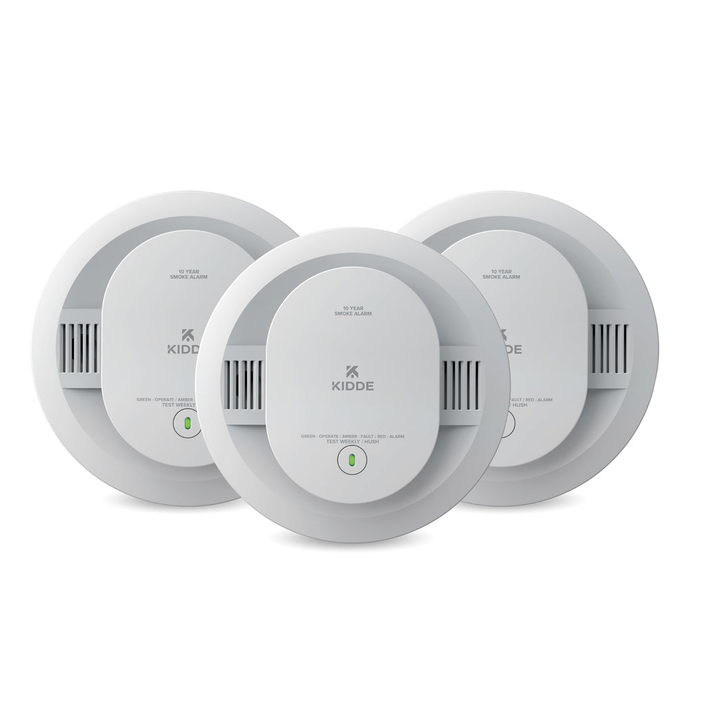 Kidde Smoke Detector, 10-Year Battery Powered, with Voice Alerts, LED Status Lights, 85 dB Alarm, 5-inches, 20SD10-V, 1 Pack
