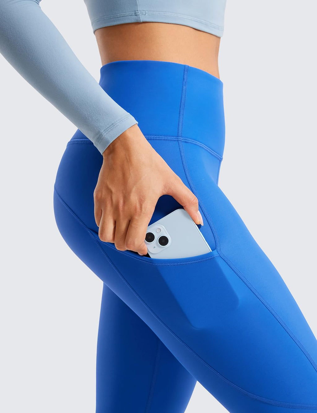CRZ YOGA Fleece Lined Leggings Pockets 28'' - Thermal Casual Lounge Workout Womens Yoga Full Length Pants Winter Warm