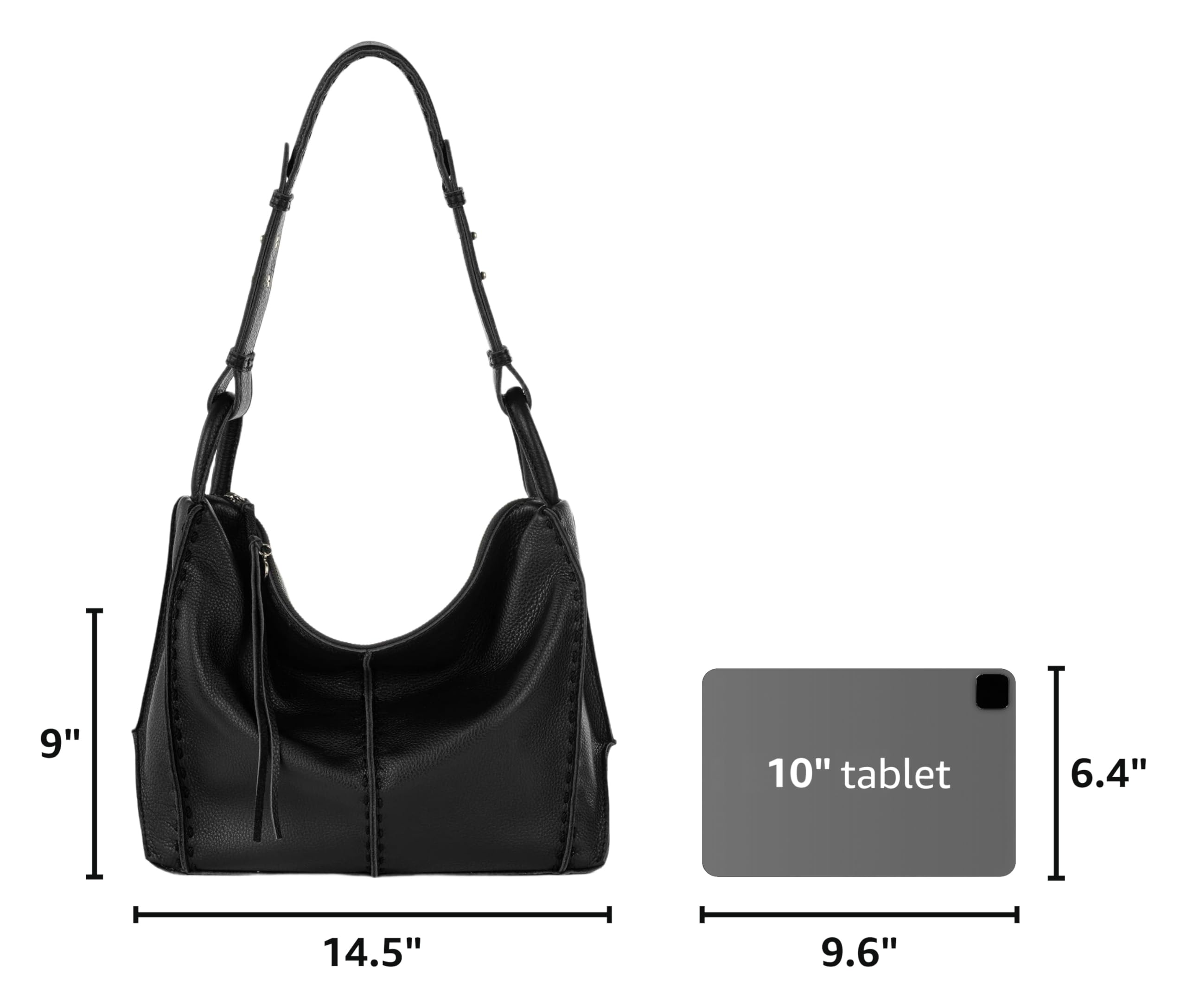 The Sak Los Feliz Hobo Purse - Premium Large Leather Women's Handbag for Everyday & Travel - Durable Purse With Zipper Pocket